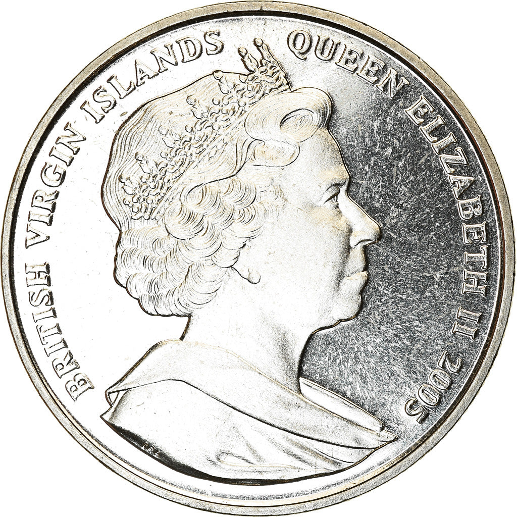 Coin, BRITISH VIRGIN ISLANDS, Dollar, 2005, Pobjoy Mint, Dauphins, MS(63)