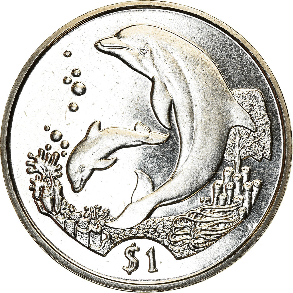Coin, BRITISH VIRGIN ISLANDS, Dollar, 2005, Pobjoy Mint, Dauphins, MS(63)