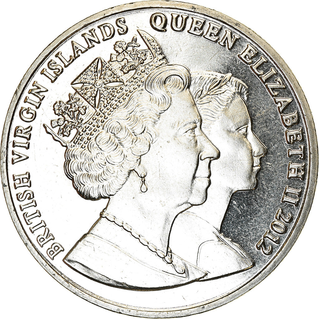 Moeda, Ilhas Virgens Britânicas, Dollar, 2012, Franklin Mint, Juno Februata