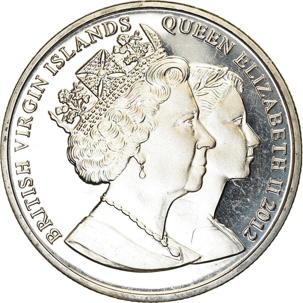 Moneta, ISOLE VERGINI BRITANNICHE, Dollar, 2012, Franklin Mint, Elizabeth II -