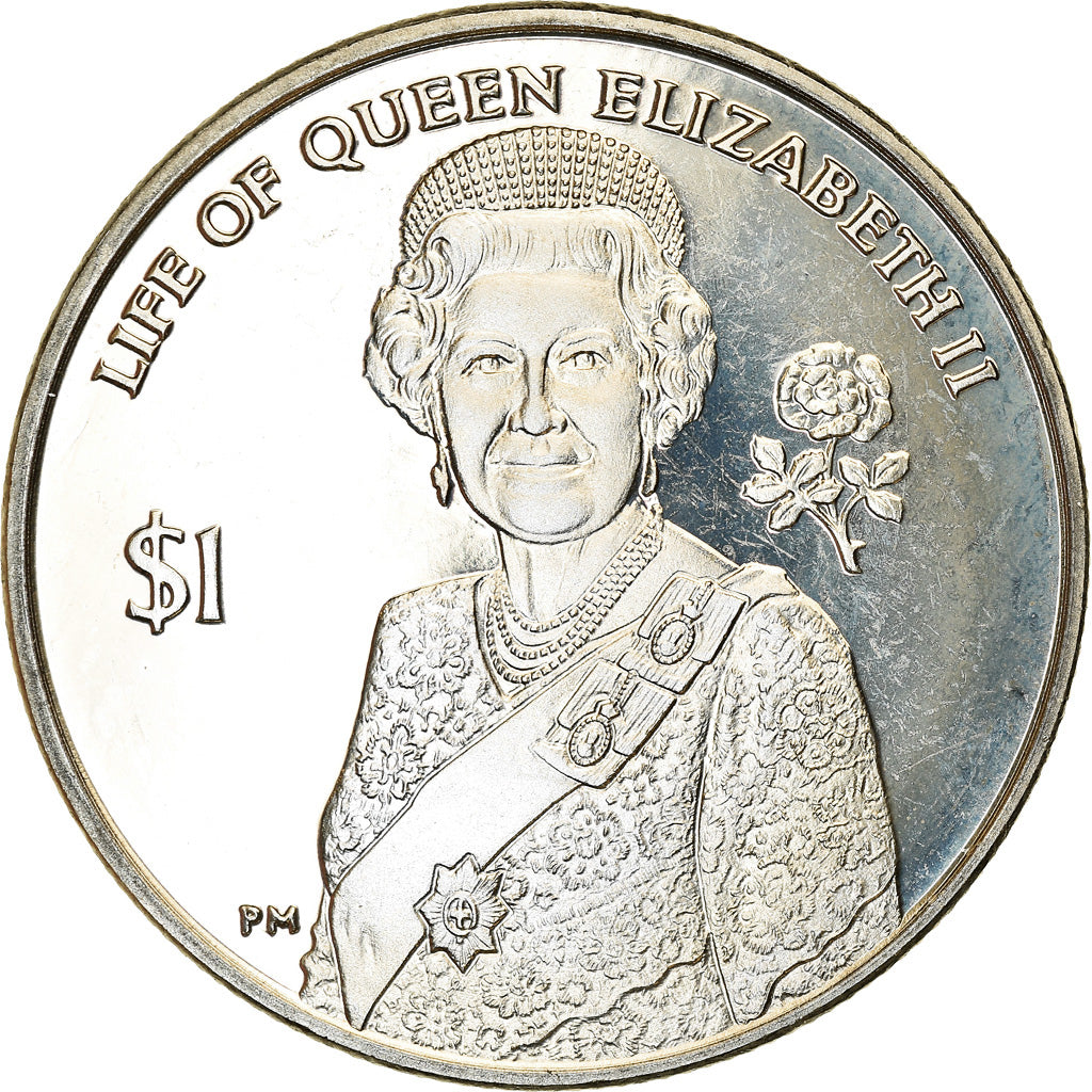 Moneta, ISOLE VERGINI BRITANNICHE, Dollar, 2012, Franklin Mint, Elizabeth II -