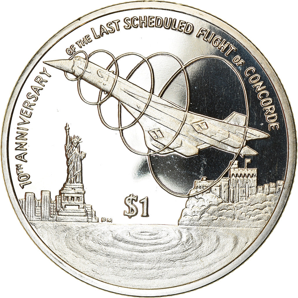 Münze, BRITISH VIRGIN ISLANDS, Dollar, 2013, Franklin Mint, Dernier vol du