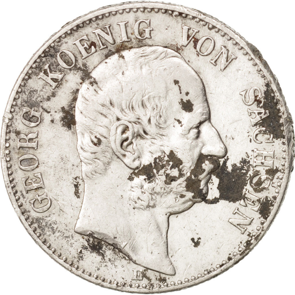 German States,SAXONY-ALBERTINE,Georg,2 Mark,1904,Muldenhütten,VF(20-25,KM1257