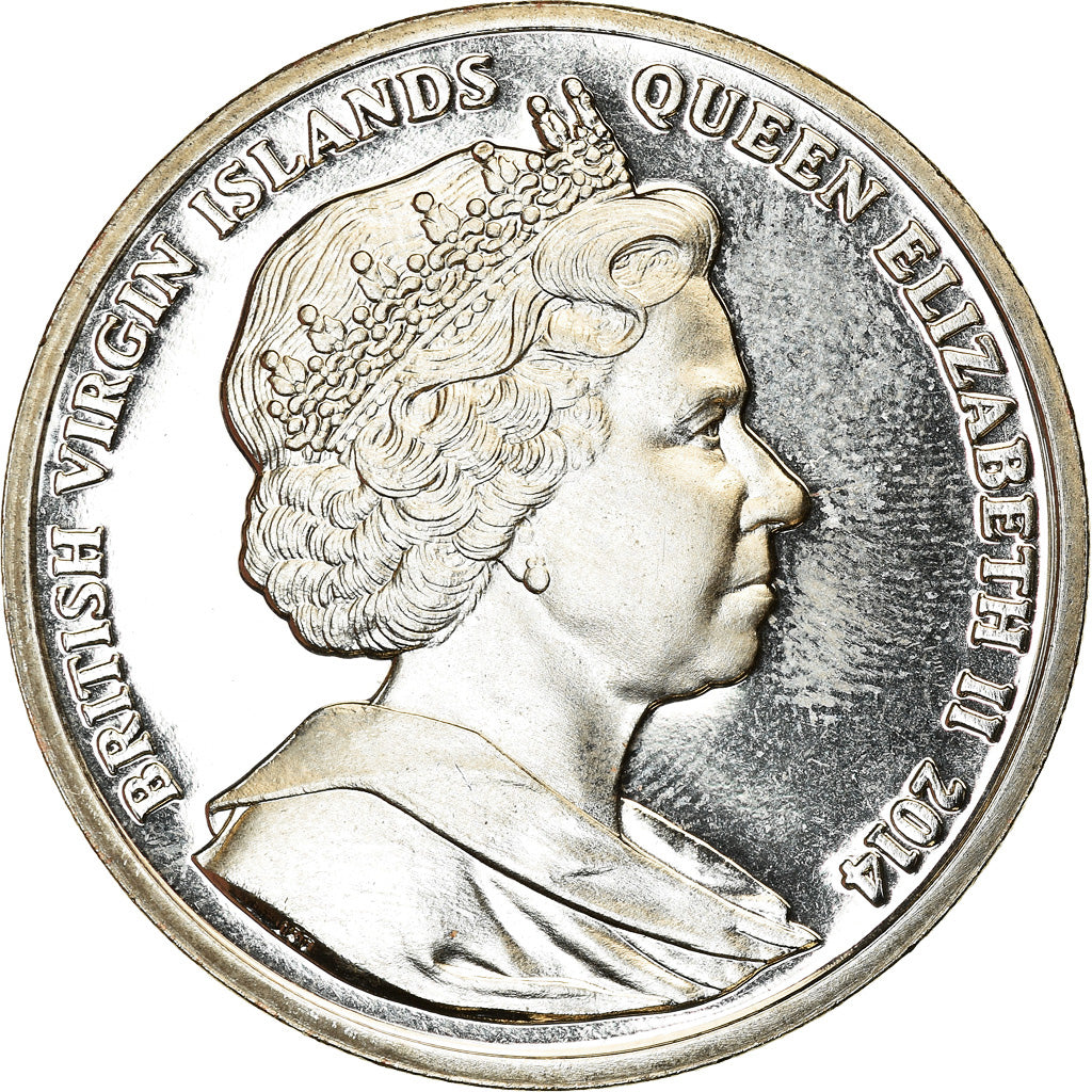Coin, BRITISH VIRGIN ISLANDS, Dollar, 2014, Franklin Mint, Centenaire du Canal