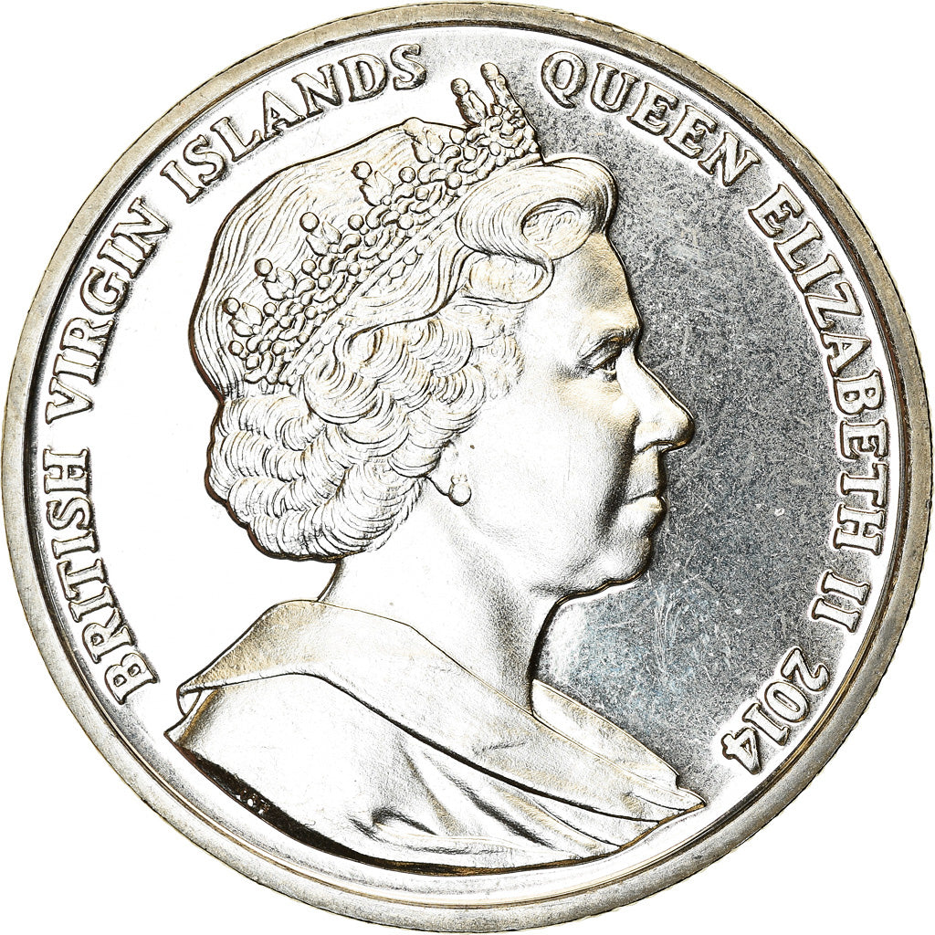 Moneta, ISOLE VERGINI BRITANNICHE, Dollar, 2014, Franklin Mint, Lawrence
