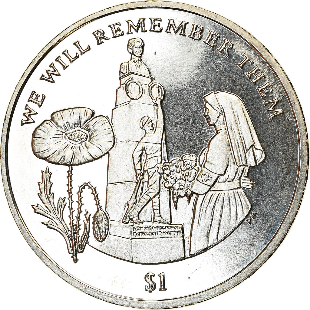 Monnaie, BRITISH VIRGIN ISLANDS, Dollar, 2014, Franklin Mint, Edith Cavell, SPL