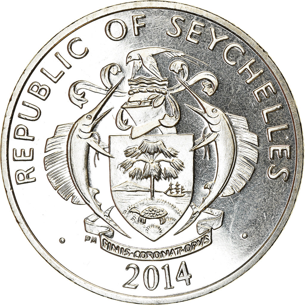 Coin, Seychelles, 5 Rupees, 2014, British Royal Mint, Saint Jean Paul II