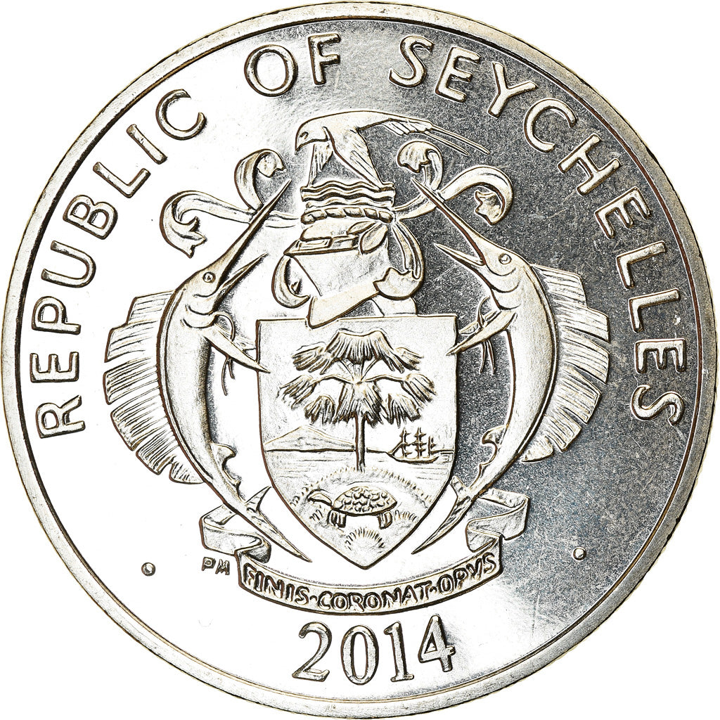 Coin, Seychelles, 5 Rupees, 2014, British Royal Mint, Saint Jean Paul II