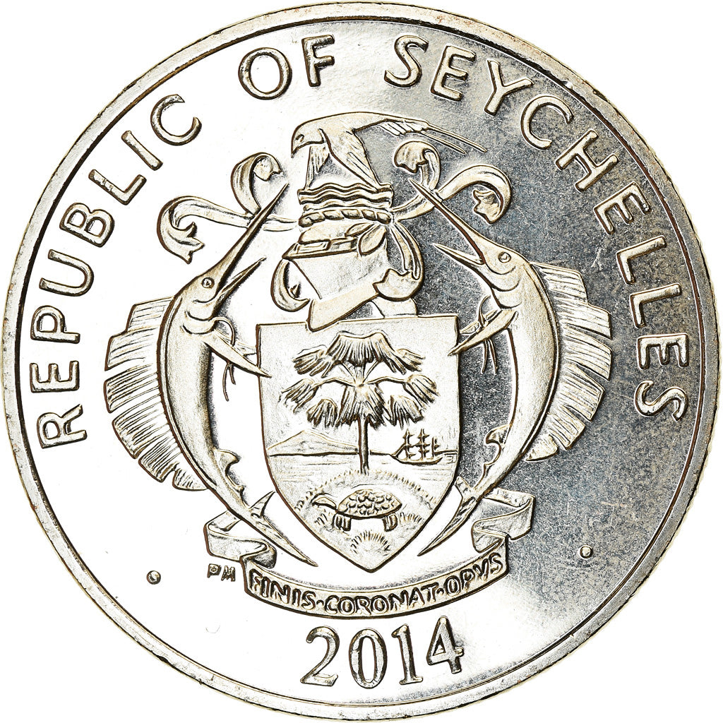 Coin, Seychelles, 5 Rupees, 2014, British Royal Mint, Saint Jean Paul II