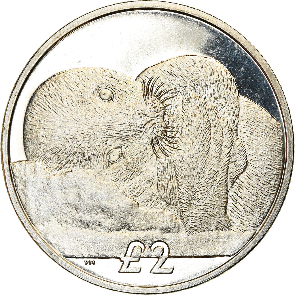 Coin, South Georgia and the South Sandwich Islands, 2 Pounds, 2013, Phoque de