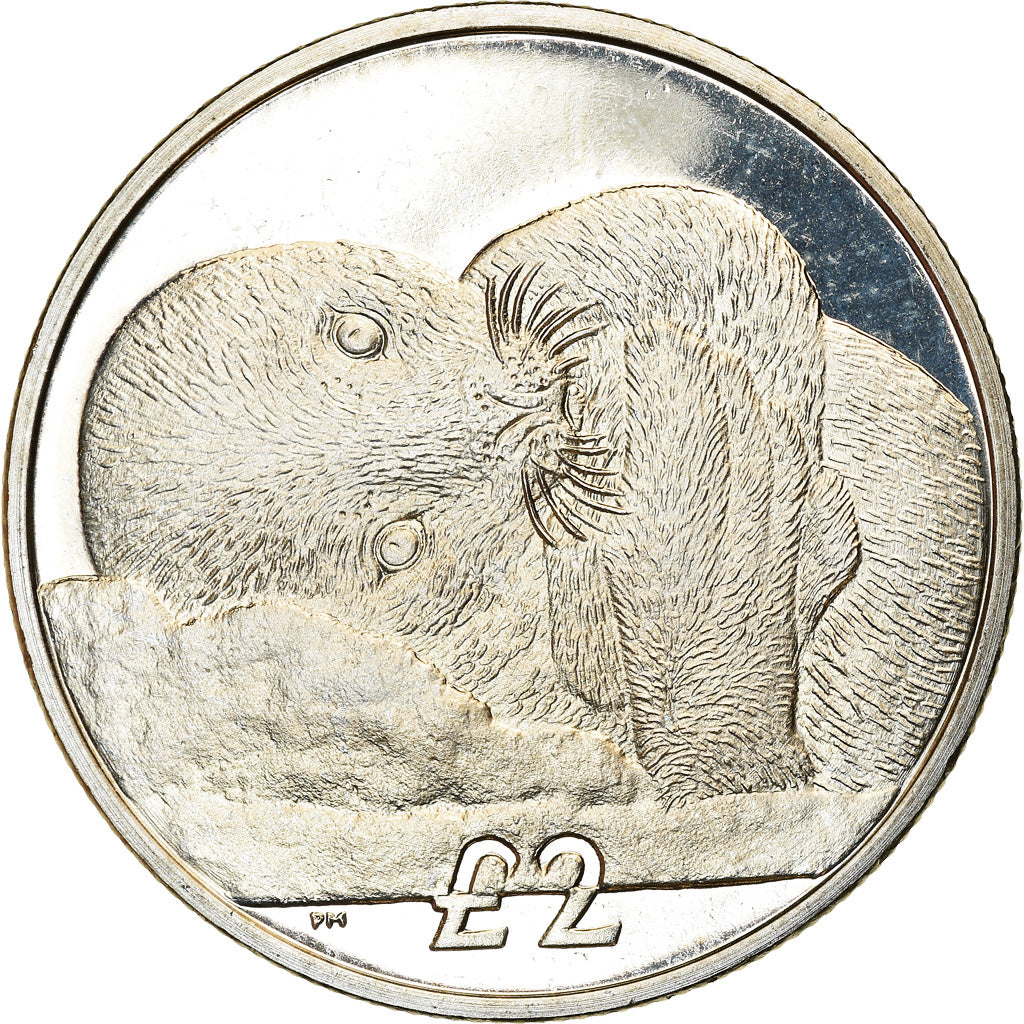 Coin, South Georgia and the South Sandwich Islands, 2 Pounds, 2013, Phoque de