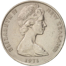 New Zealand, Elizabeth II, 20 Cents, 1971, AU(50-53), Copper-nickel, KM:36.1