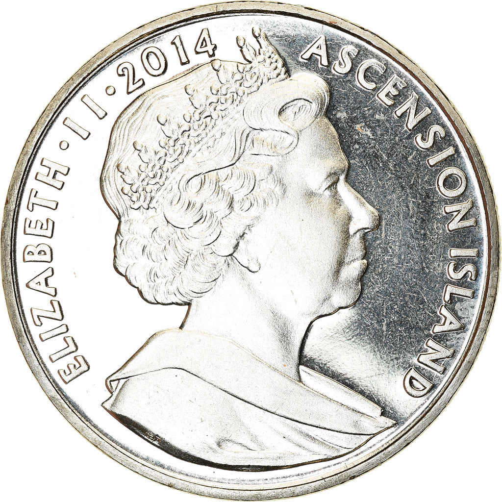 Coin, Ascension Island, Crown, 2014, Pobjoy Mint, Cimetière de la Somme