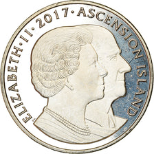 Monnaie, Ascension Island, Crown, 2017, Pobjoy Mint, Elizabeth II et le Prince