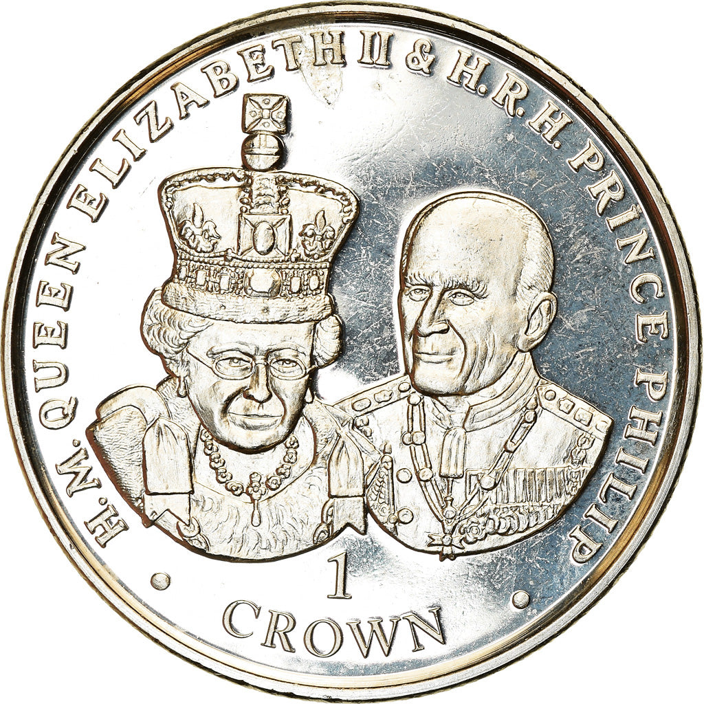 Monnaie, Ascension Island, Crown, 2017, Pobjoy Mint, Elizabeth II et le Prince