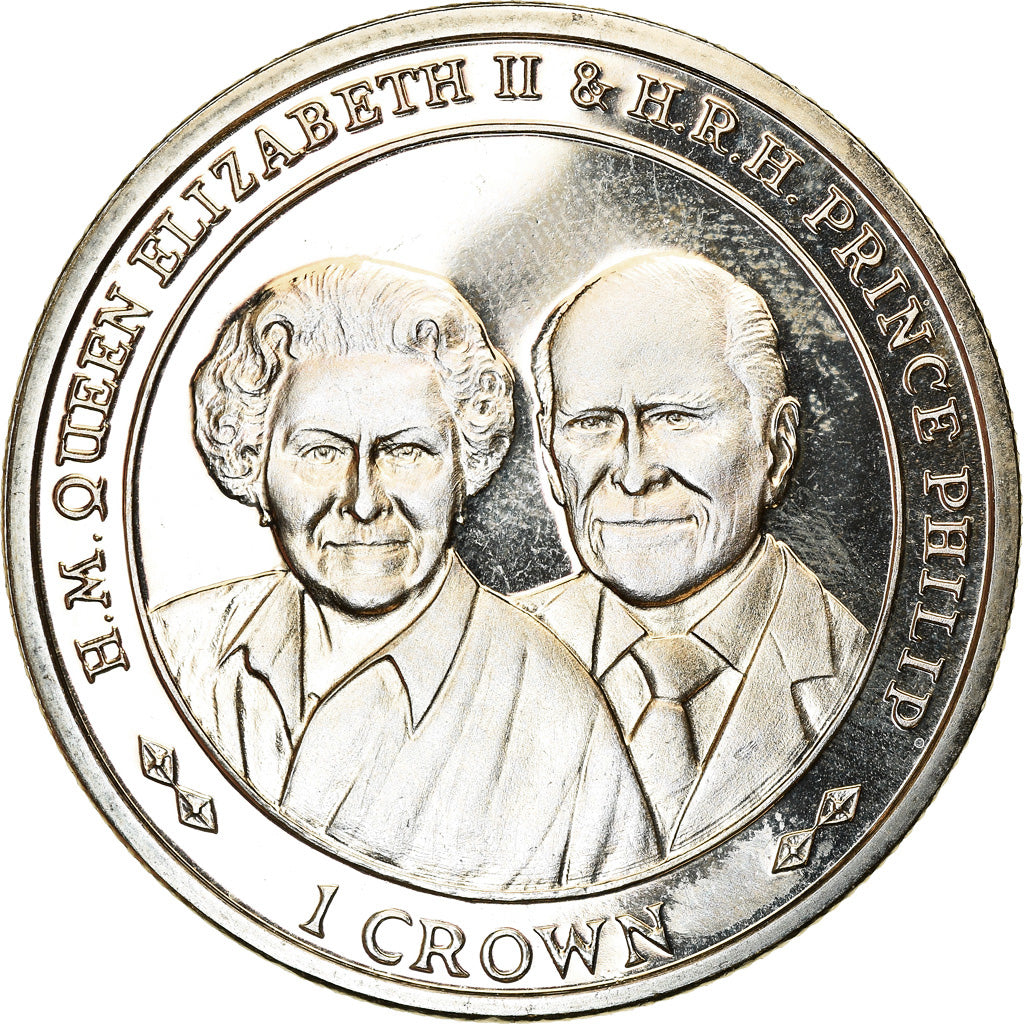 Moneta, Isole Falkland, Crown, 2017, Elizabeth II et le Prince Philip, SPL