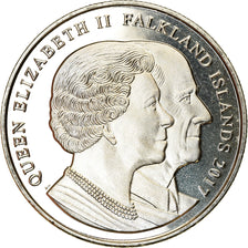 Coin, Falkland Islands, Crown, 2017, Elizabeth II et le Prince Philip, MS(63)