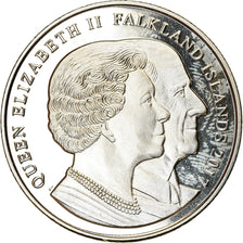 Coin, Falkland Islands, Crown, 2017, Elizabeth II et le Prince Philip, MS(63)