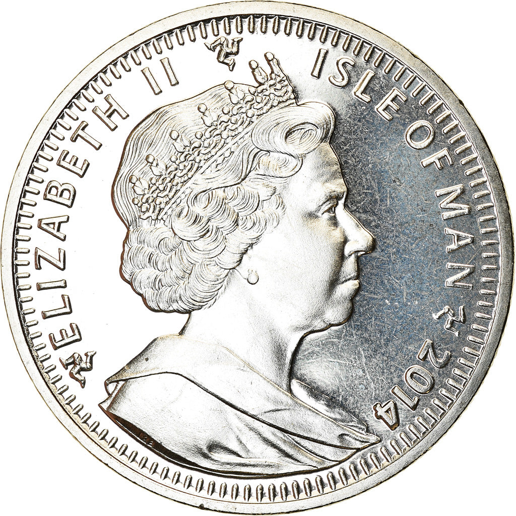 Monnaie, Isle of Man, Elizabeth II, Crown, 2014, Pobjoy Mint, Trêve de Noël
