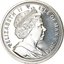 Monnaie, Isle of Man, Elizabeth II, Crown, 2014, Pobjoy Mint, Trêve de Noël