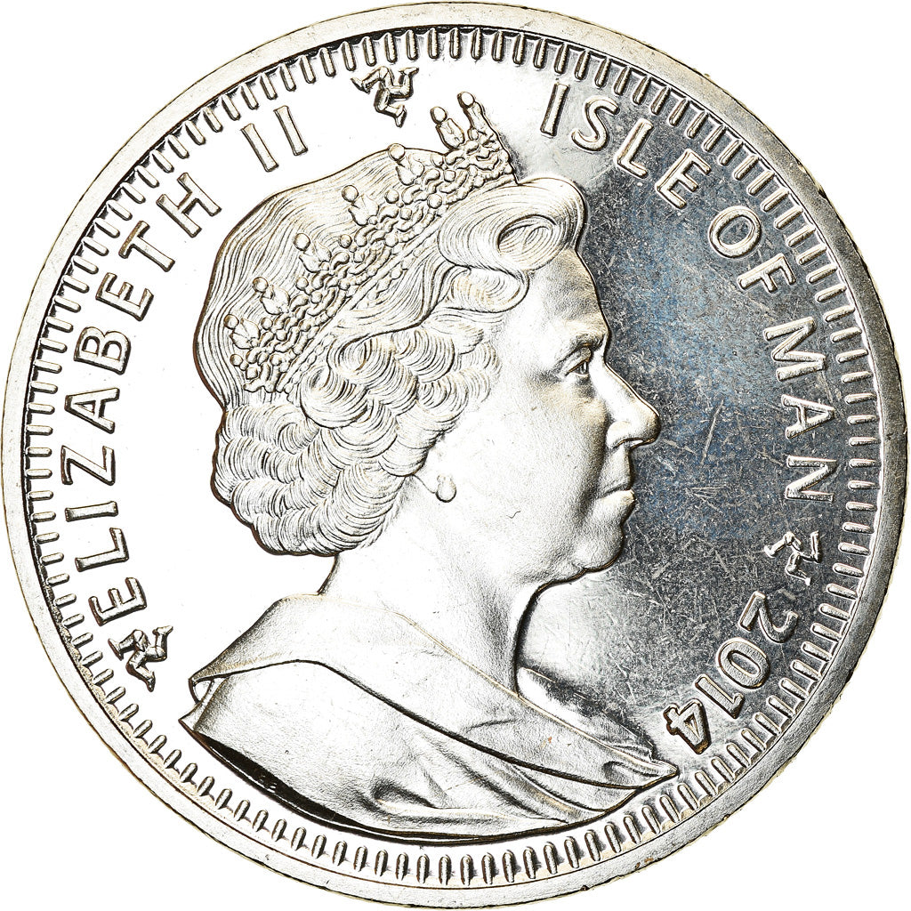 Monnaie, Isle of Man, Elizabeth II, Crown, 2014, Pobjoy Mint, Trêve de Noël