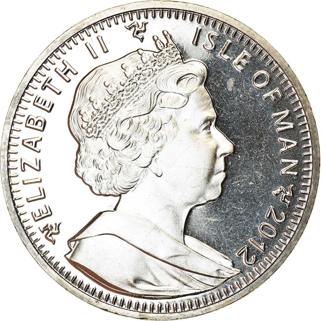 Coin, Isle of Man, Elizabeth II, Crown, 2012, Pobjoy Mint, Coupe du monde de
