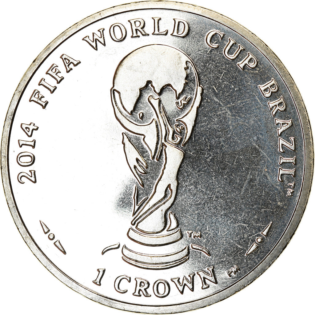 Coin, Isle of Man, Elizabeth II, Crown, 2012, Pobjoy Mint, Coupe du monde de