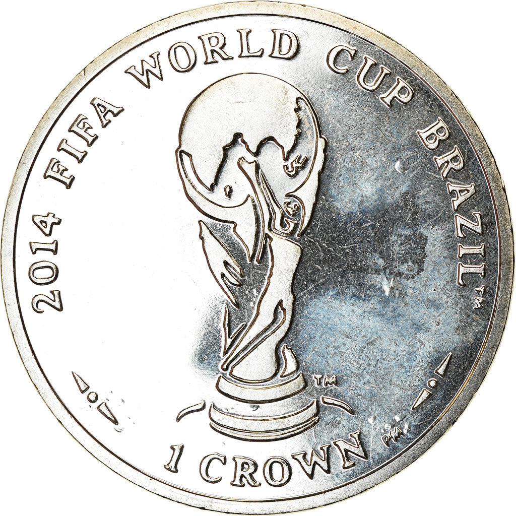 Coin, Isle of Man, Elizabeth II, Crown, 2012, Pobjoy Mint, Coupe du monde de