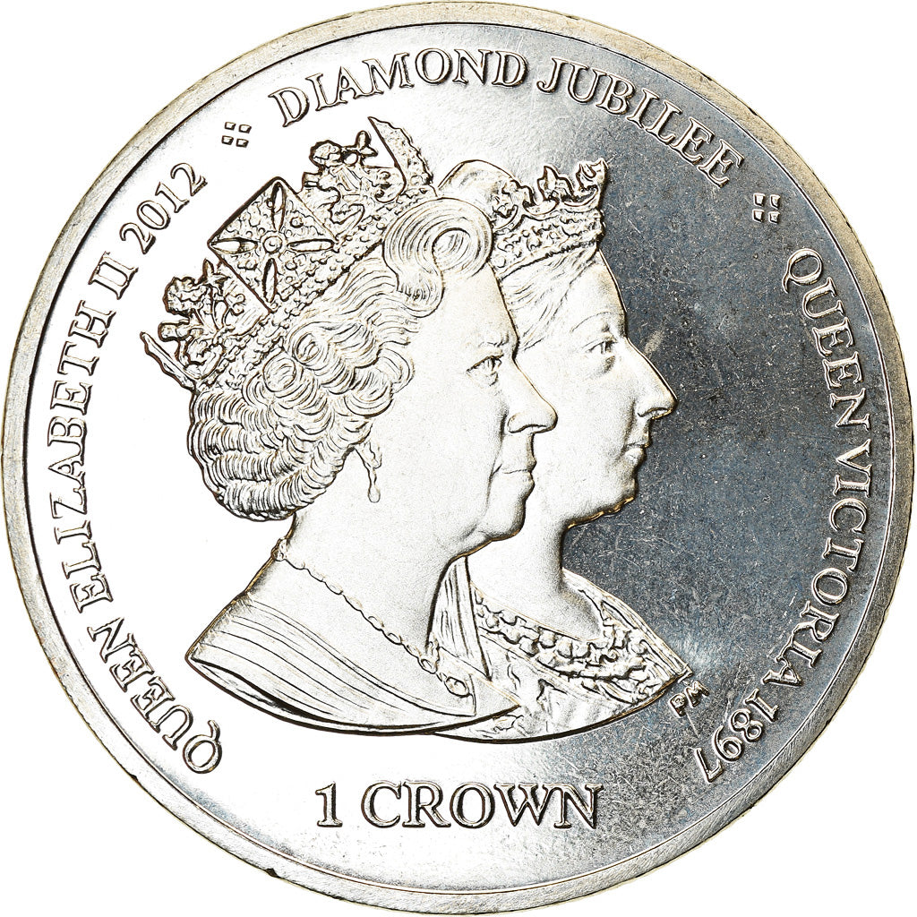 Coin, Isle of Man, Elizabeth II, Crown, 2013, Pobjoy Mint, Jubilé de diamant