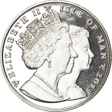 Moeda, Ilha de Man, Elizabeth II, Crown, 2013, Pobjoy Mint, Jubilé de diamant