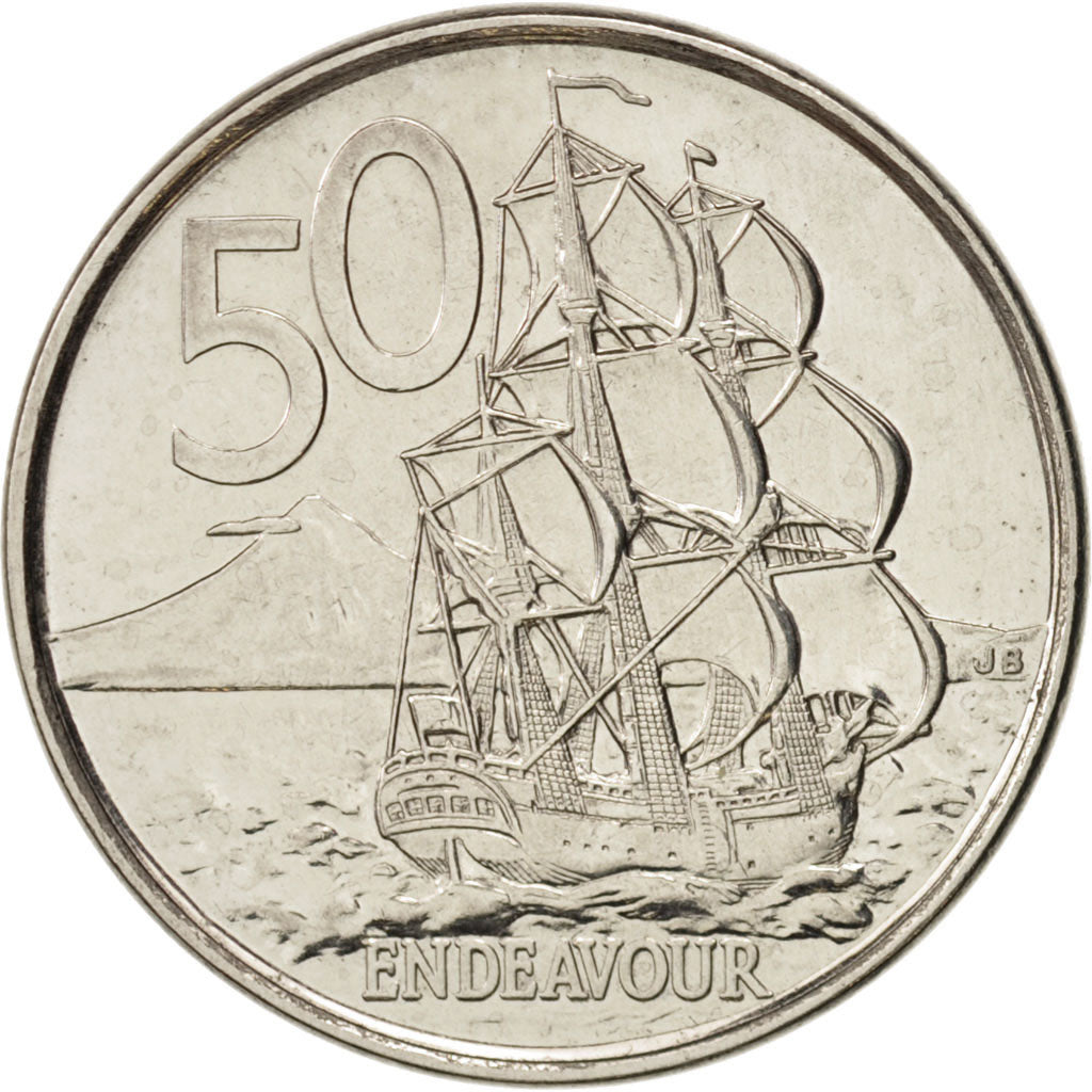 New Zealand, Elizabeth II, 50 Cents, 2006, AU(55-58), Copper-nickel, KM:119