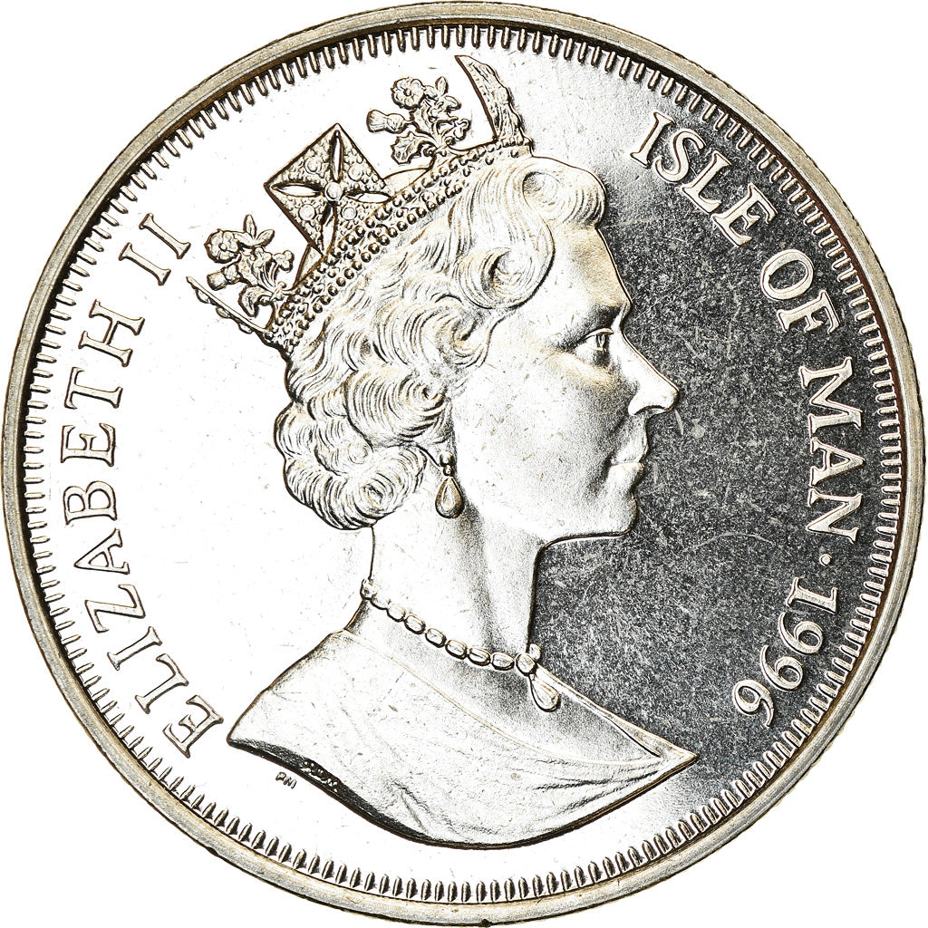Coin, Isle of Man, Elizabeth II, Crown, 1996, Pobjoy Mint, Préservez la Terre -