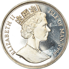 Coin, Isle of Man, Elizabeth II, Crown, 1996, Pobjoy Mint, Pingouin Torda