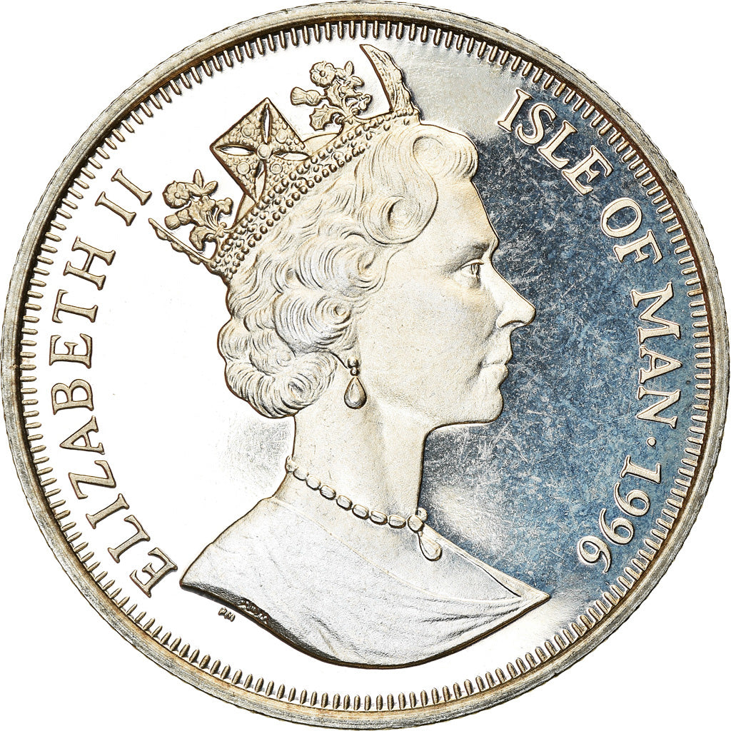 Monnaie, Isle of Man, Elizabeth II, Crown, 1996, Pobjoy Mint, Pingouin Torda