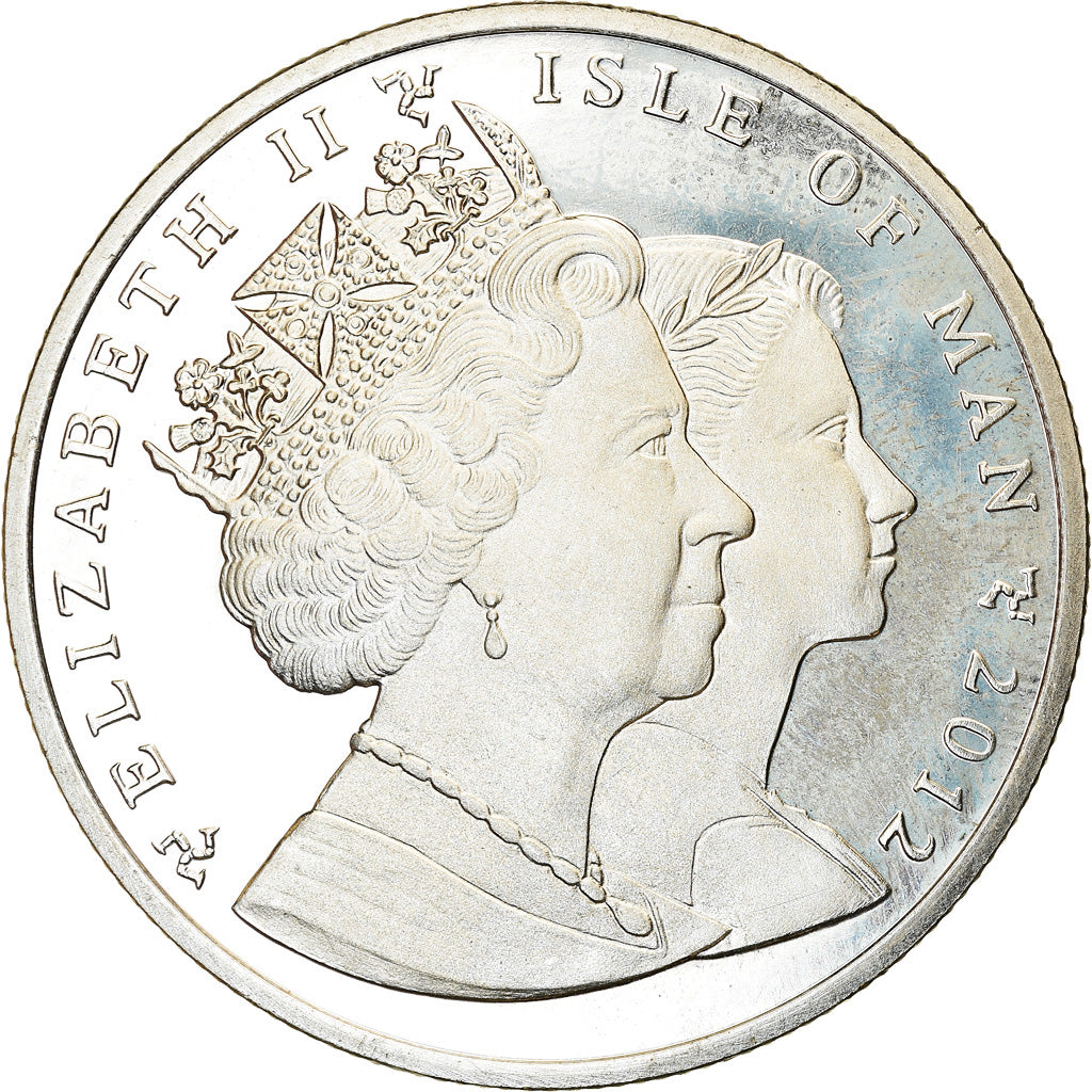 Moneda, Isla de Man, Elizabeth II, Crown, 2012, Pobjoy Mint, Couronnement de la