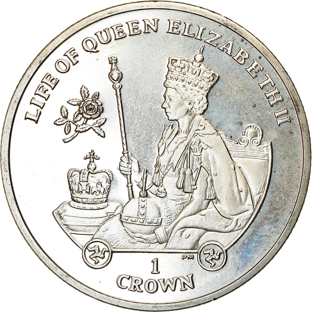 Moneda, Isla de Man, Elizabeth II, Crown, 2012, Pobjoy Mint, Couronnement de la