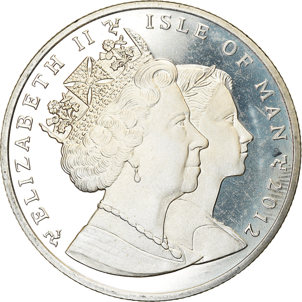 Moneta, Isola di Man, Elizabeth II, Crown, 2012, Pobjoy Mint, Couronnement de la