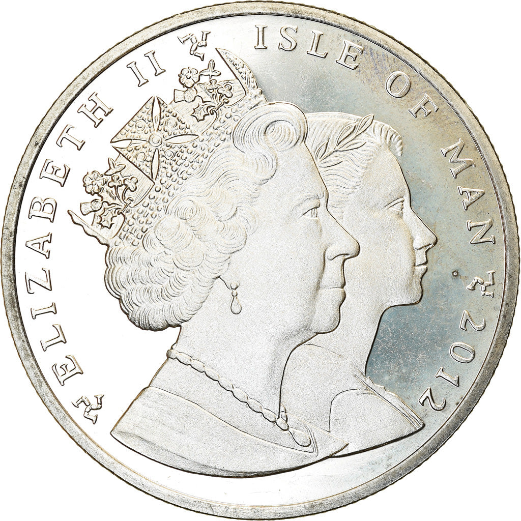 Coin, Isle of Man, Elizabeth II, Crown, 2012, Pobjoy Mint, Couronnement de la