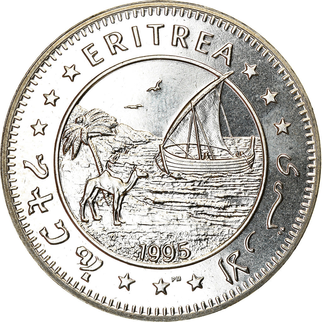 Coin, Eritrea, Dollar, 1995, Préservez la Terre - Grand duc, MS(63)