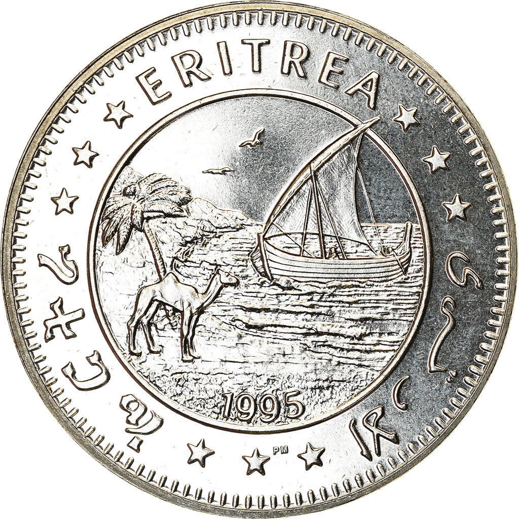 Coin, Eritrea, Dollar, 1995, Préservez la Terre - Grand duc, MS(63)