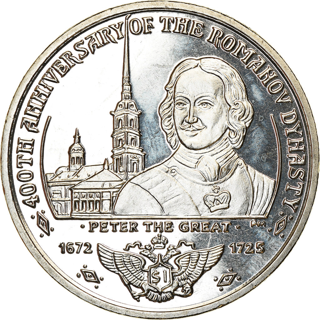 Coin, BRITISH VIRGIN ISLANDS, Dollar, 2013, Franklin Mint, Dynastie Romanov -