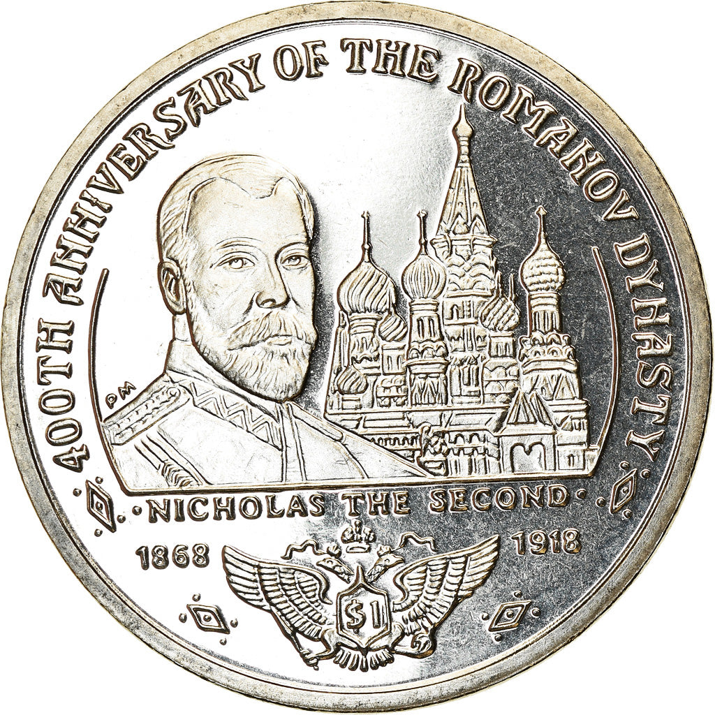 Coin, BRITISH VIRGIN ISLANDS, Dollar, 2013, Franklin Mint, Dynastie Romanov -