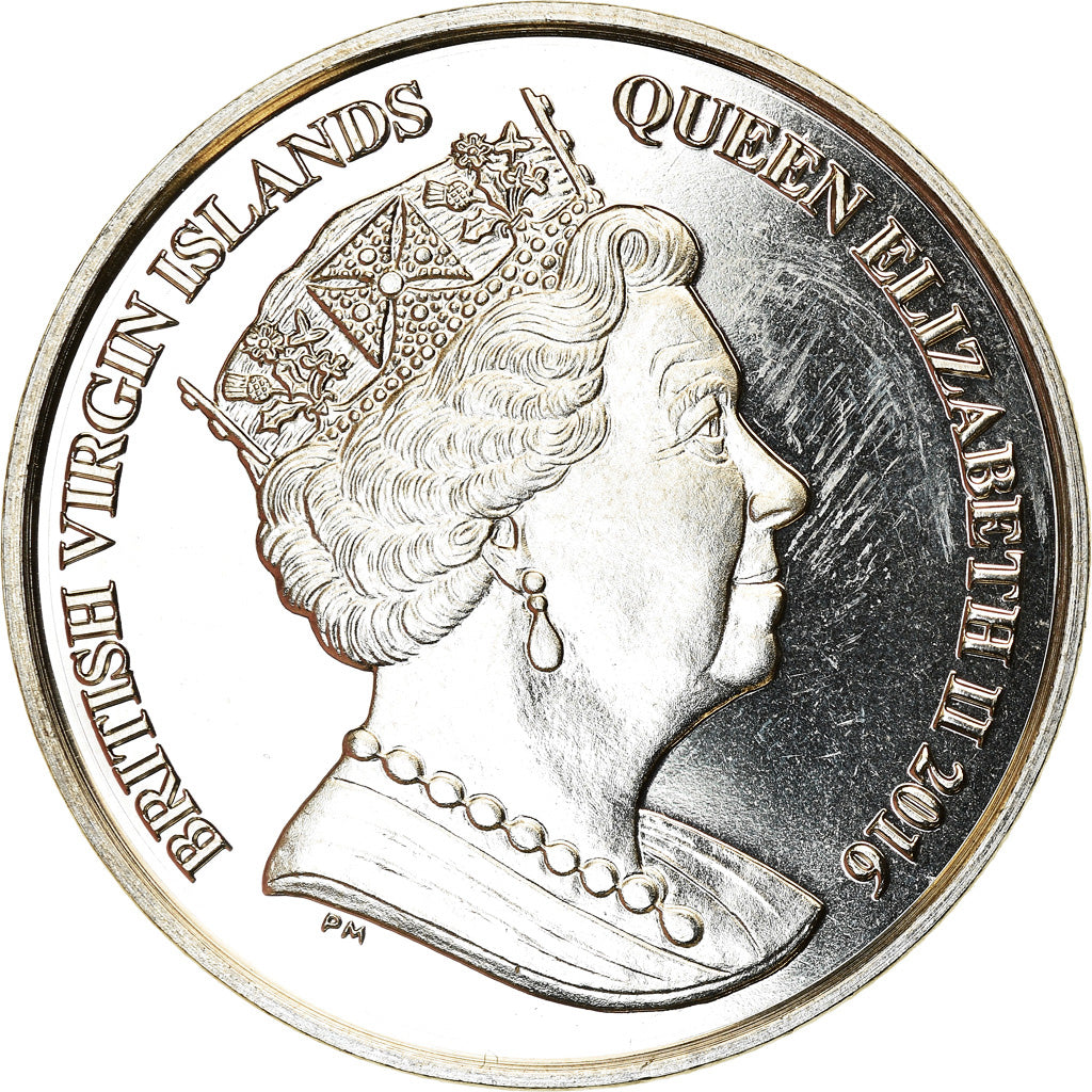 Moeda, Ilhas Virgens Britânicas, Dollar, 2016, Franklin Mint, Discipline