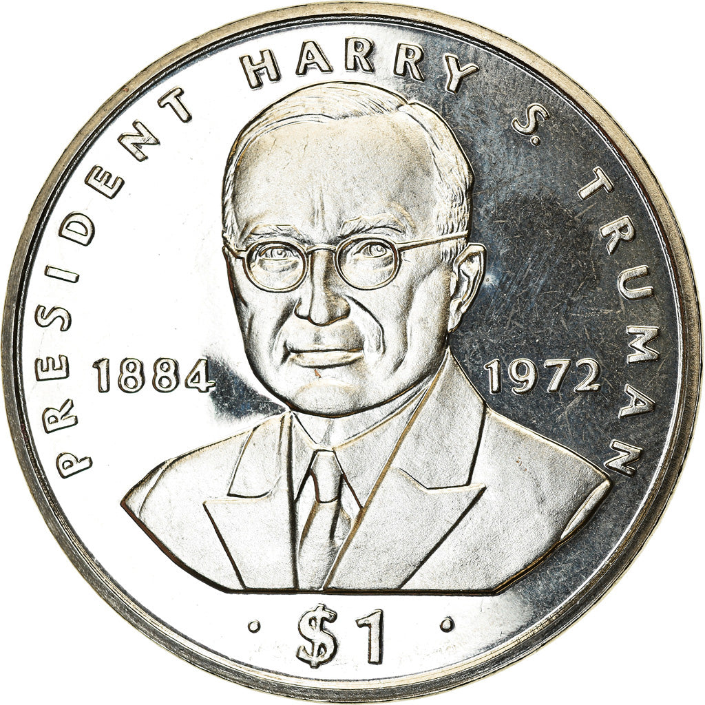 Coin, Liberia, Dollar, 1995, Harry S. Truman, MS(63), Copper-nickel, KM:143