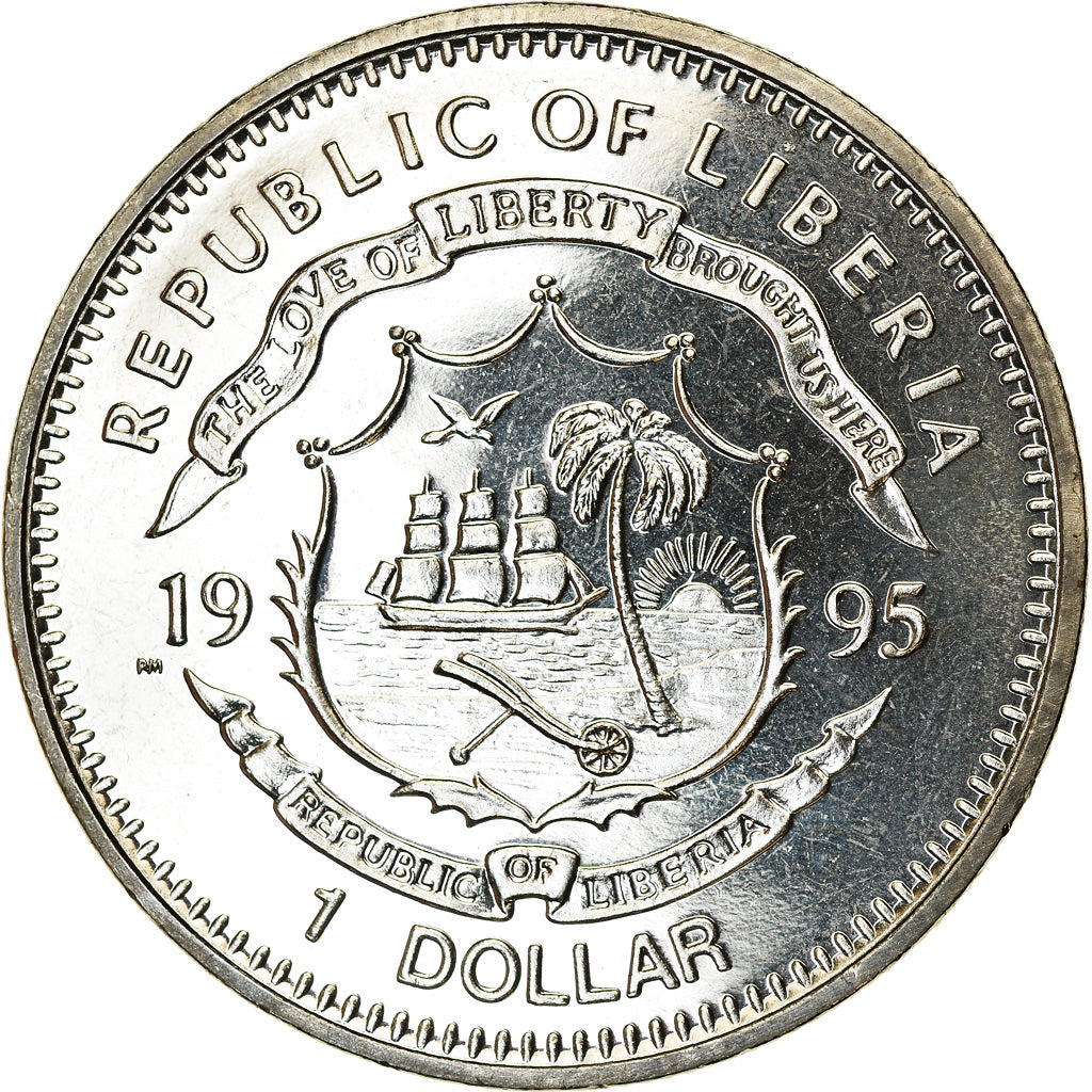 Coin, Liberia, Dollar, 1995, Harry S. Truman, MS(63), Copper-nickel, KM:143