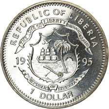 Coin, Liberia, Dollar, 1995, Harry S. Truman, MS(63), Copper-nickel, KM:143