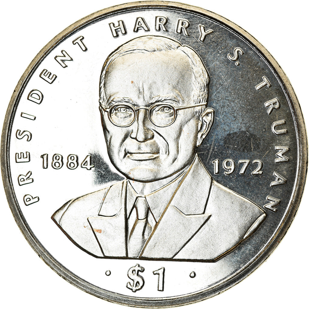 Coin, Liberia, Dollar, 1995, Harry S. Truman, MS(63), Copper-nickel, KM:143