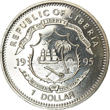 Moneta, Liberia, Dollar, 1995, Franklin D. Roosevelt, SPL, Rame-nichel, KM:141