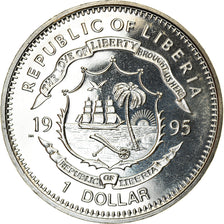Moneta, Liberia, Dollar, 1995, Franklin D. Roosevelt, SPL, Rame-nichel, KM:141