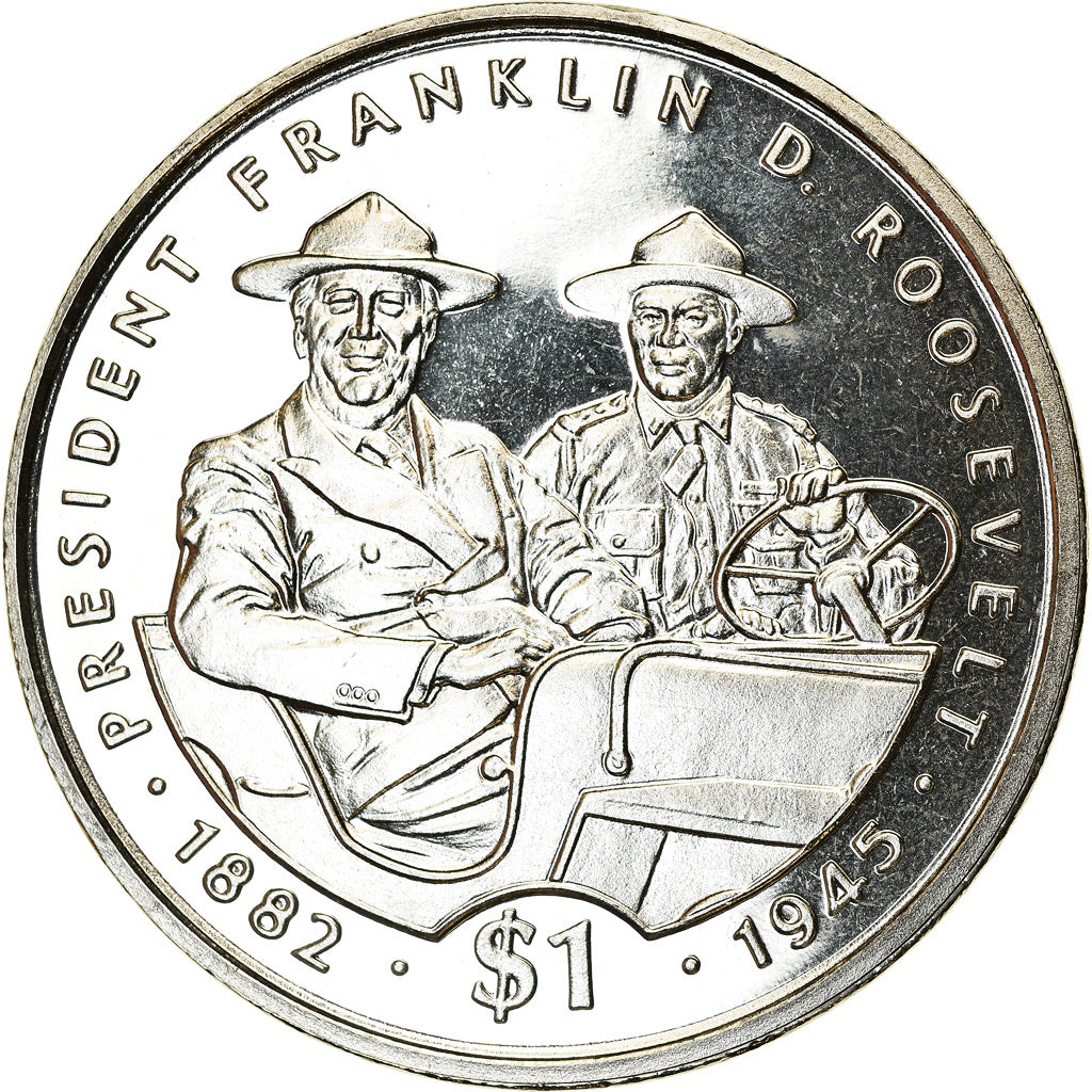 Moneta, Liberia, Dollar, 1995, Franklin D. Roosevelt, SPL, Rame-nichel, KM:141